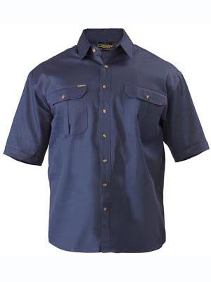 Bisley Original Cotton Mens Drill  Work Shirt - Short Sleeve Image