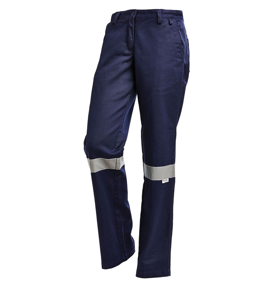 Workit Womens Cotton Drill Work Pant - 3M Reflective Tape Image
