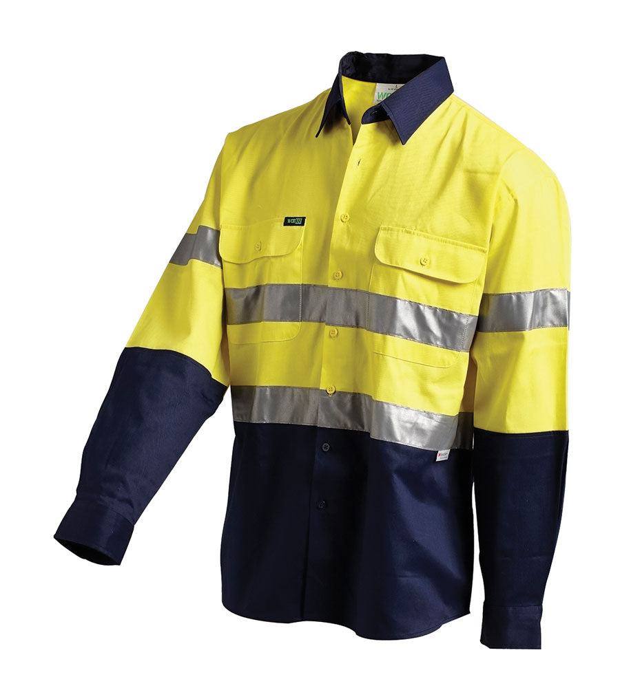 Workit Hi-Vis 2-Tone Drill Shirt with 3M Refective Tape Image